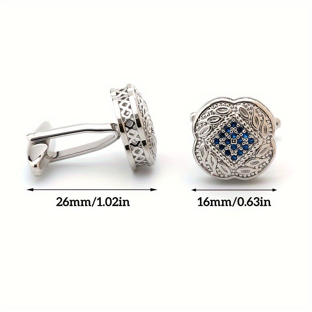 2 pezzi di gemelli per camicia, per matrimonio/banchetto/cerimonia/affari, il regalo migliore per gli uomini