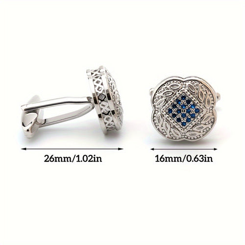2 pezzi di gemelli per camicia, per matrimonio/banchetto/cerimonia/affari, il regalo migliore per gli uomini