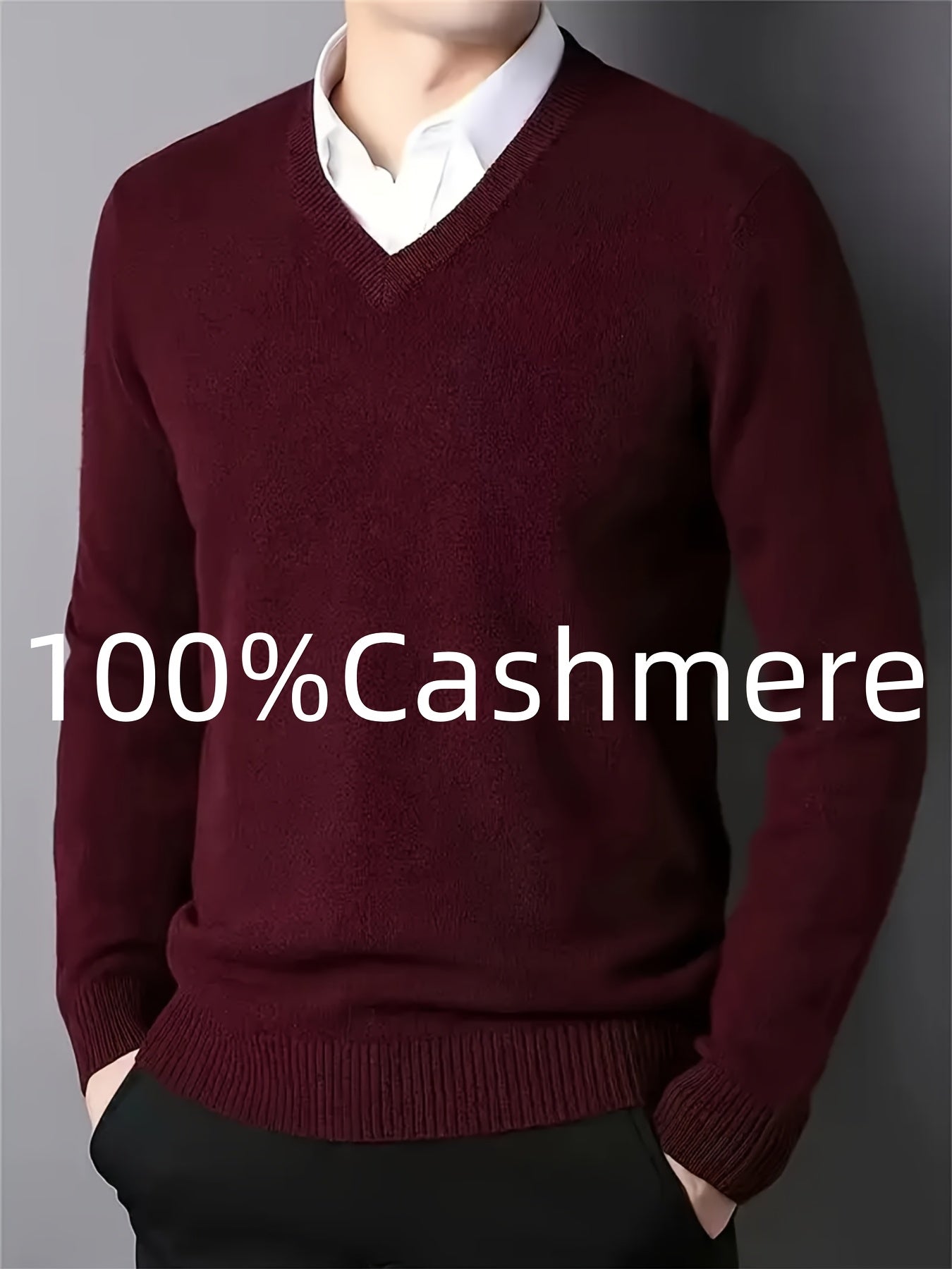 Maglione da uomo, casual e confortevole, adatto per strati di lavoro, tessuto morbido, molto caldo.