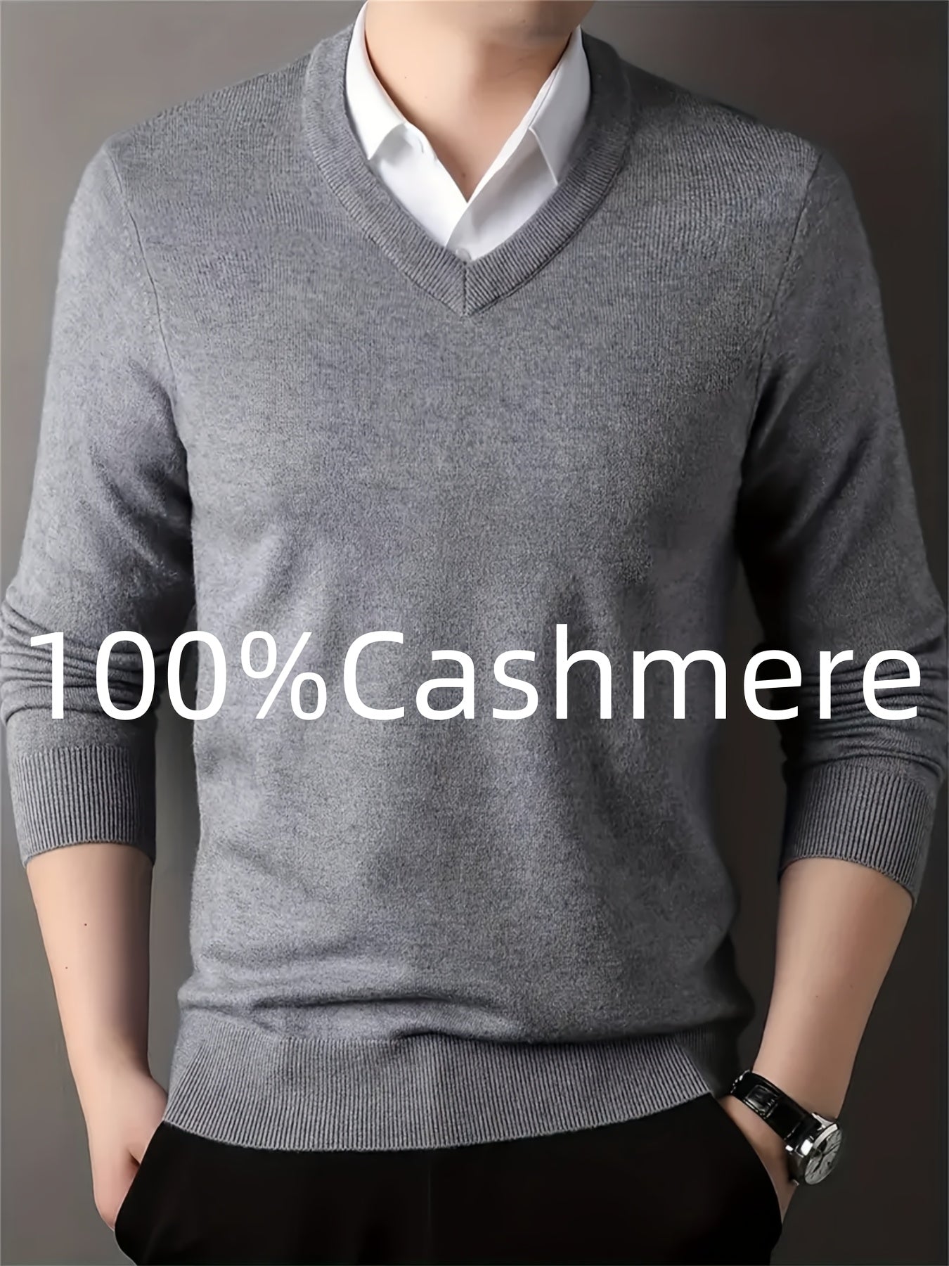 Maglione da uomo, casual e confortevole, adatto per strati di lavoro, tessuto morbido, molto caldo.