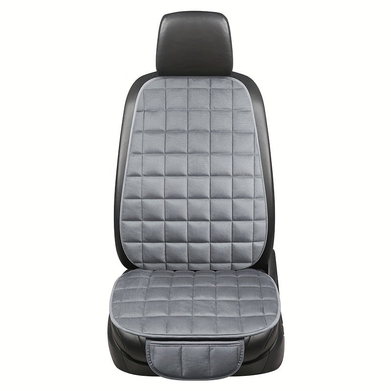 Un set di due cuscini per auto, essenziali per l'autunno e l'inverno, con morbide fodere in peluche e tasche portaoggetti per una guida confortevole, compatibili con vari interni auto e realizzati in memory foam.
