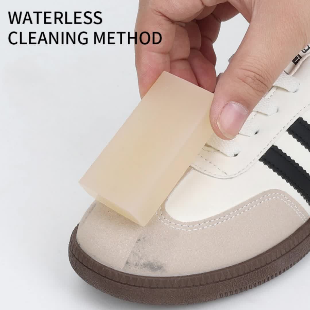 1pc Pulitore per scarpe in ecopelle con gomma - Rimuovi macchie senza elettricità per sneakers, abbigliamento, vetro, pareti, pavimenti, mobili - Strumento multifunzionale per pulizia a secco, cura delicata dei tessuti, materiale ABS, tema natalizio, rela