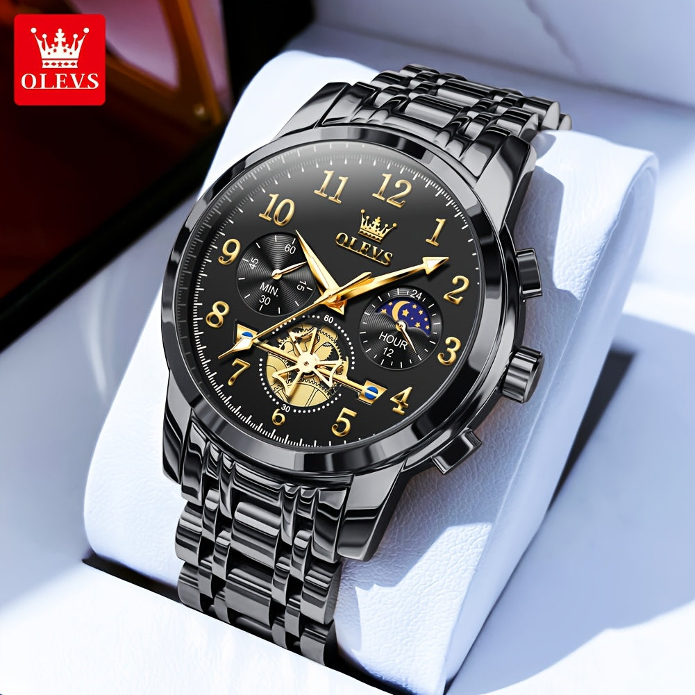 Orologi OLEVS per Uomo Classico Business Dress Analogico Quartz Digitale Orologio da Polso per Uomo Moda Lusso Bracciale in Acciaio Inossidabile Luminoso con Calendario Regali Romantici per Uomo Relojes De Hombre Blu/Nero/Bianco/Dorato/Grigio