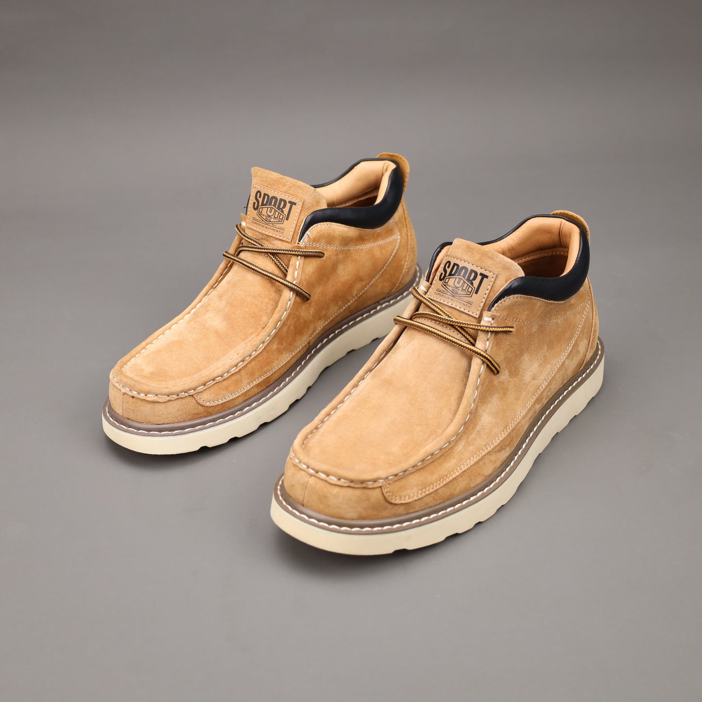 1Paio di Stivali Oxford Derby alla Moda da Uomo - Stivali Casual con Lacci e Seconda Pelle di Vero Pelle Sintetica, Fodera in Seta, Suola in Gomma per Tutte le Stagioni - Versatile per l'Abbigliamento Quotidiano, Feste e Stile Stradale
