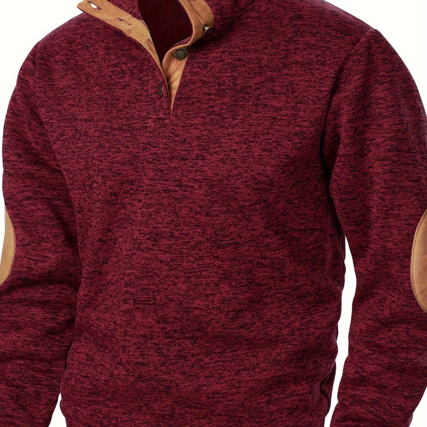 Maglione Uomo con Collo Alto e Maniche Lunghe - Felpa Casual Autunno Inverno Calda con Bottoni, Taglio Regolare per Abbigliamento Casual