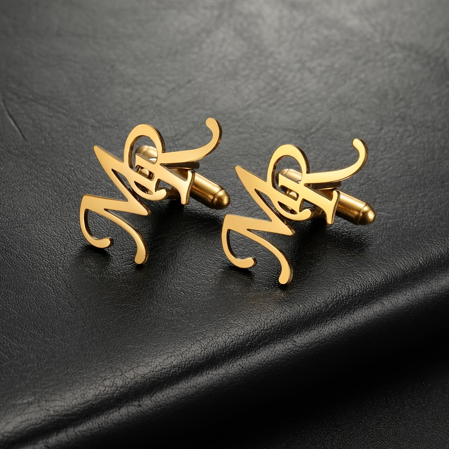 1 paio di fermagli da manica per uomo - Acciaio inossidabile 304 personalizzabile con iniziali "EB" - Elegante per abiti e camicie, regalo ideale per padre, marito, fidanzato, figlio, abbigliamento formale | Design elegante | Costruzione resistente, ferma