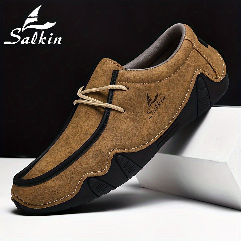 Mocassini Casual Fatti a Mano da Uomo Salkin - Sneakers Comode e Resistenti con Lacci in Diversi Colori