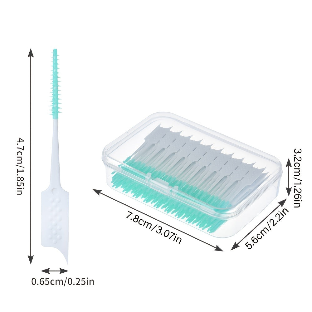 400-Pack Mini Floss Brushes, Mint Flavor Dental Floss Picks, Soft Interdental Cleaning Brushes, Cura orale senza formaldeide per denti e gengive