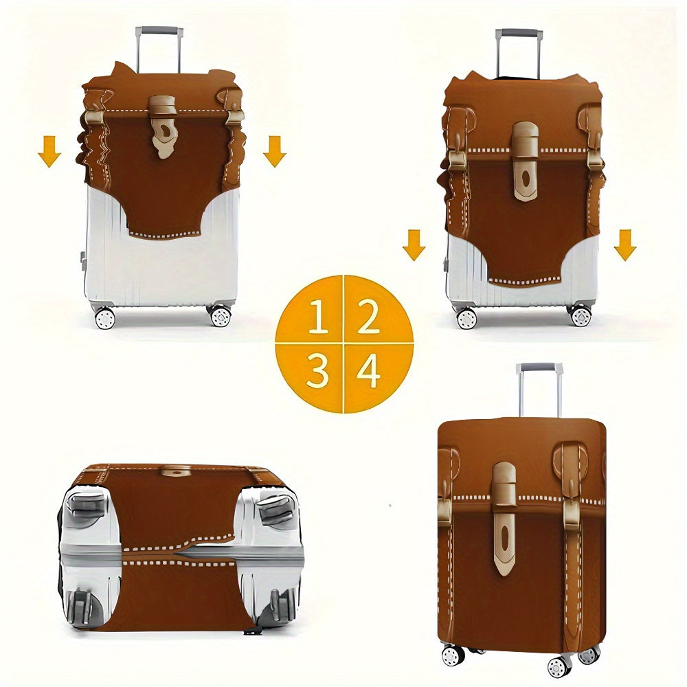 Una copertura per valigia da viaggio in stile vintage britannico con un design a motivi, perfetta per bagagli da viaggio, accessori da viaggio ed essenziale per le vacanze all'aperto, adatta per viaggi di lavoro e scenari di viaggio artistici. Si rivolge