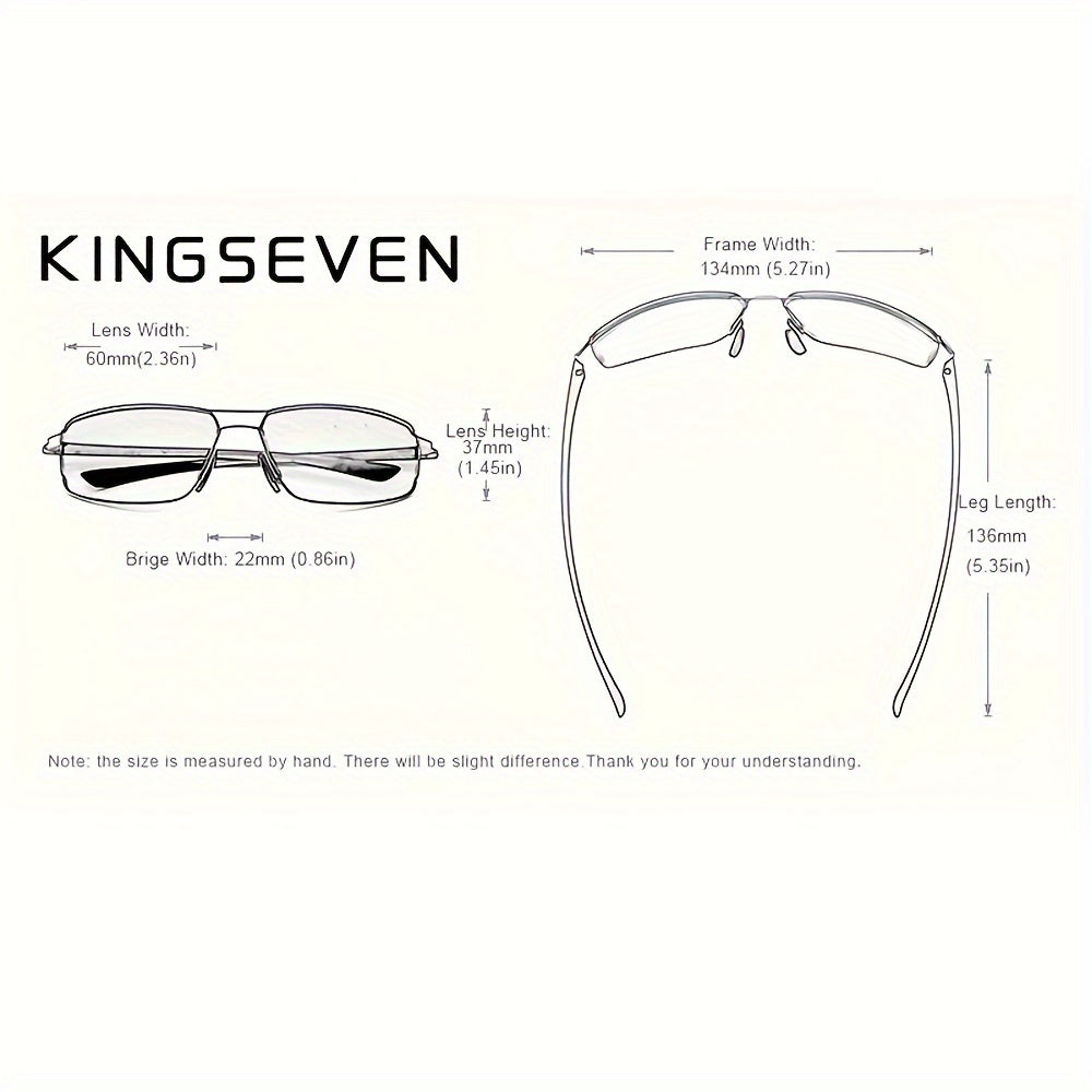 Occhiali da sole polarizzati KINGSEVEN, montatura quadrata da uomo, occhiali da donna classici, acciaio inossidabile, lenti in pz, con custodia, per Natale, San, Giorno del Ringraziamento