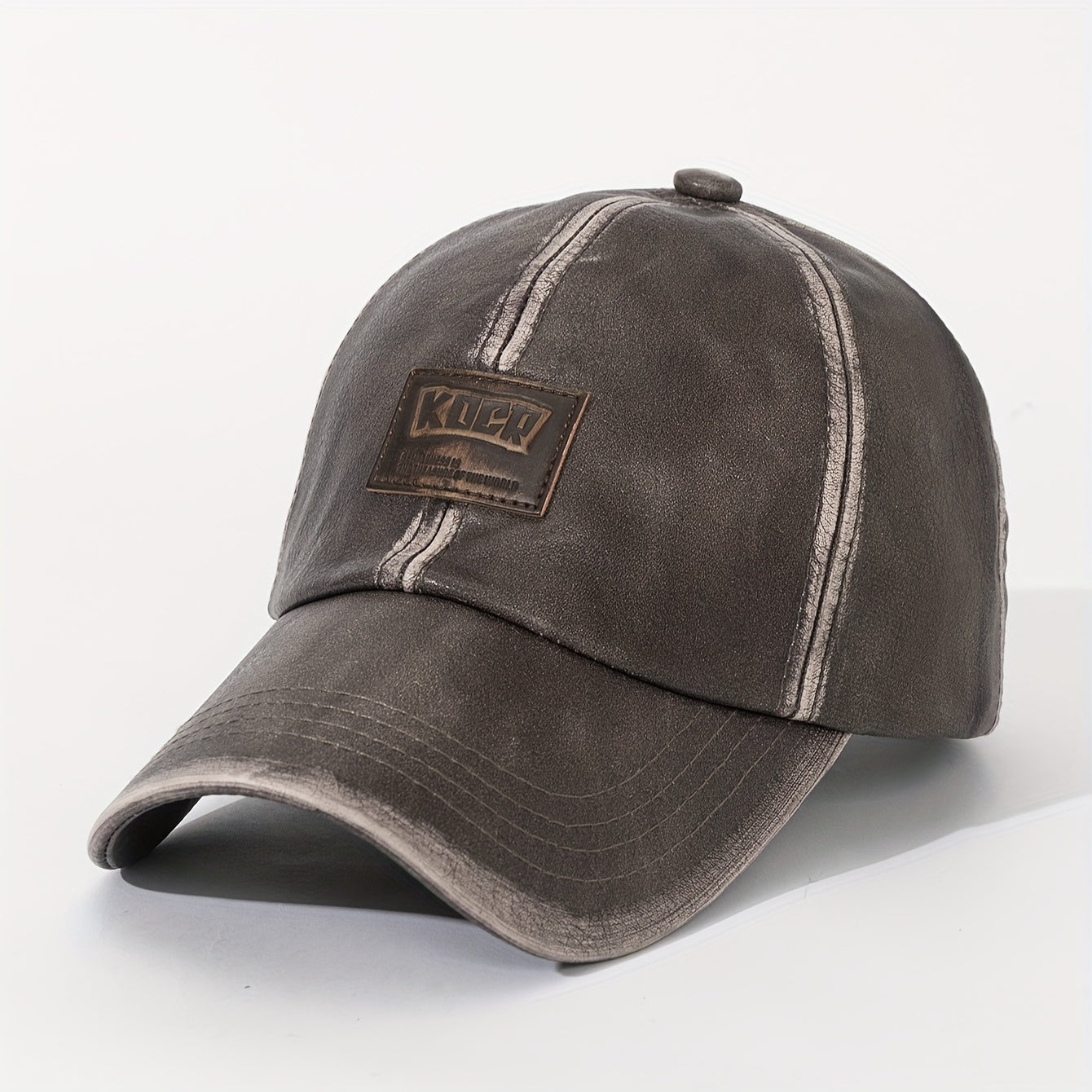 1pz/4pcs Cappello da Baseball in Pelle PU Lavata Vintage per Uomini e Donne - Regolabile, Alta Qualità per Golf ed Equitazione, Regalo per Festa del Papà/Madre, Cappellino Casual con Design a Sei Panel, Copricapo Resistente