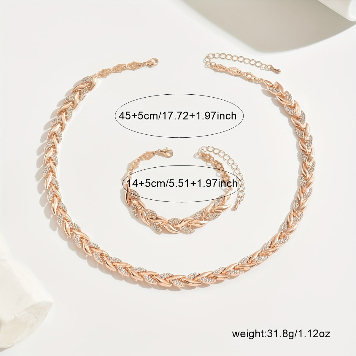 2 pezzi Collana + Bracciale Moda Donna Semplice Mermaid Splicing Collana Bracciale Adatto per l'uso quotidiano
