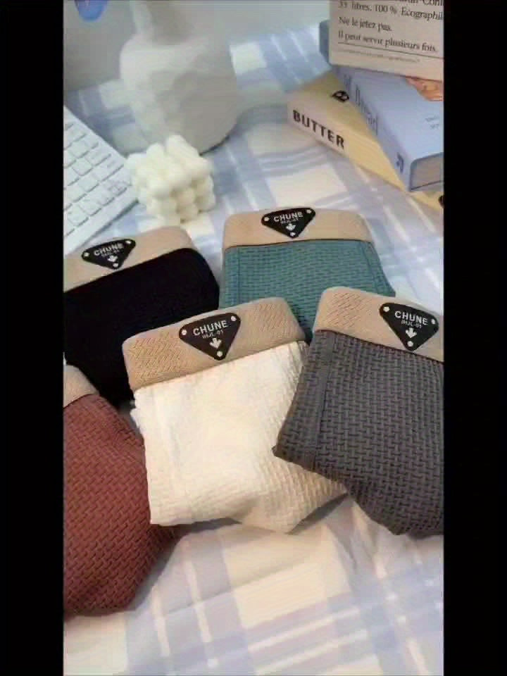 4-Pack di biancheria intima da uomo in fibra Ice Sliky, boxer ultra sottili multi-colori per la primavera, l'estate, l'autunno e l'inverno - Pantaloncini casual traspiranti e elasticizzati in vari stili per l'uso quotidiano