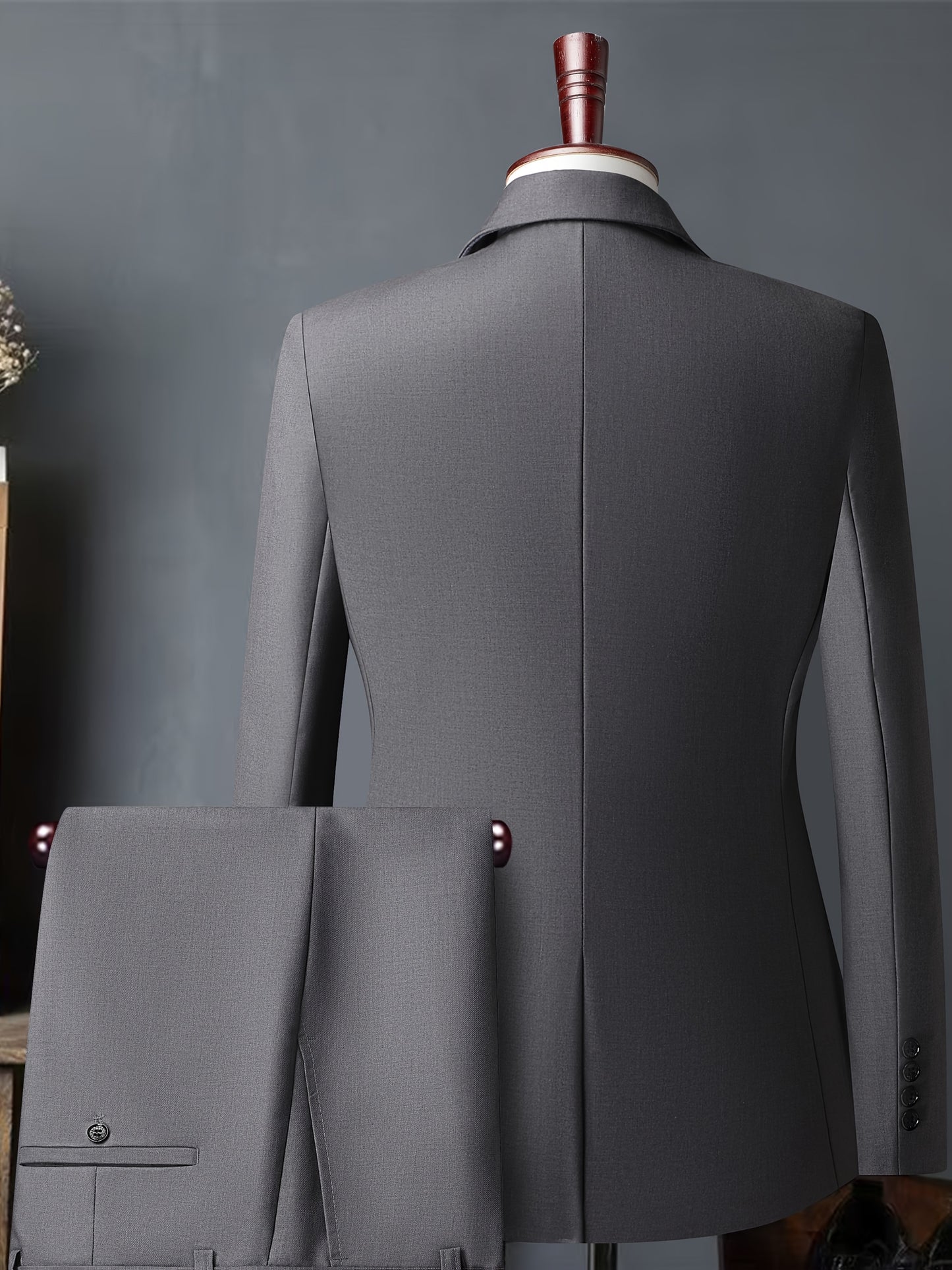 Abito da uomo bianco di alta gamma - Resistente alle rughe, adatto per ufficio e feste, taglio sottile con design doppiopetto, maniche lunghe, tessuto viscosa, perfetto per eventi formali, abbigliamento formale|Abito sottile|Tessuto viscosa