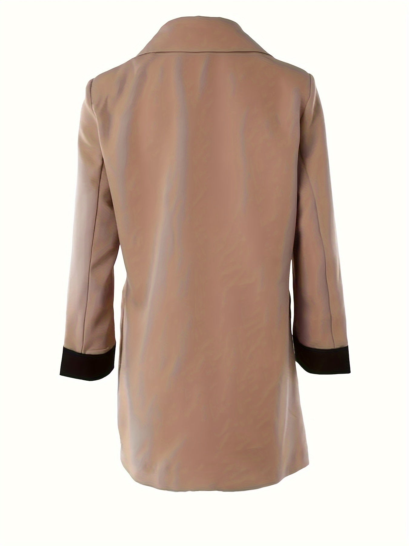 Double Breasted Lapel Collar Blazer, Elegant Long Sleeve Blazer For Work & Office, Women's Clothing