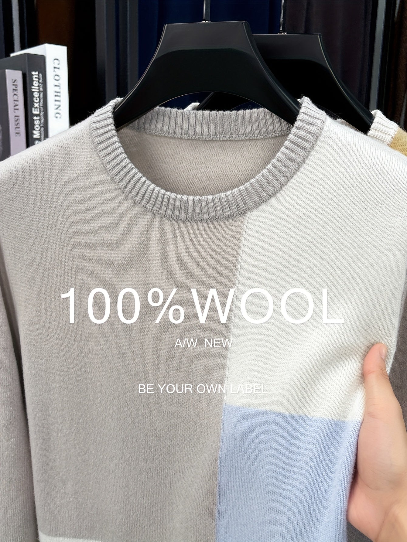 Maglione da uomo 100% filato - Pullover invernale caldo e spesso con maglia, motivo a scacchi, polsini e orlo a costine, tessuto morbido e confortevole, abbigliamento casual e semi-formale, versatile per abbigliamento casual, design elegante e funzionale,