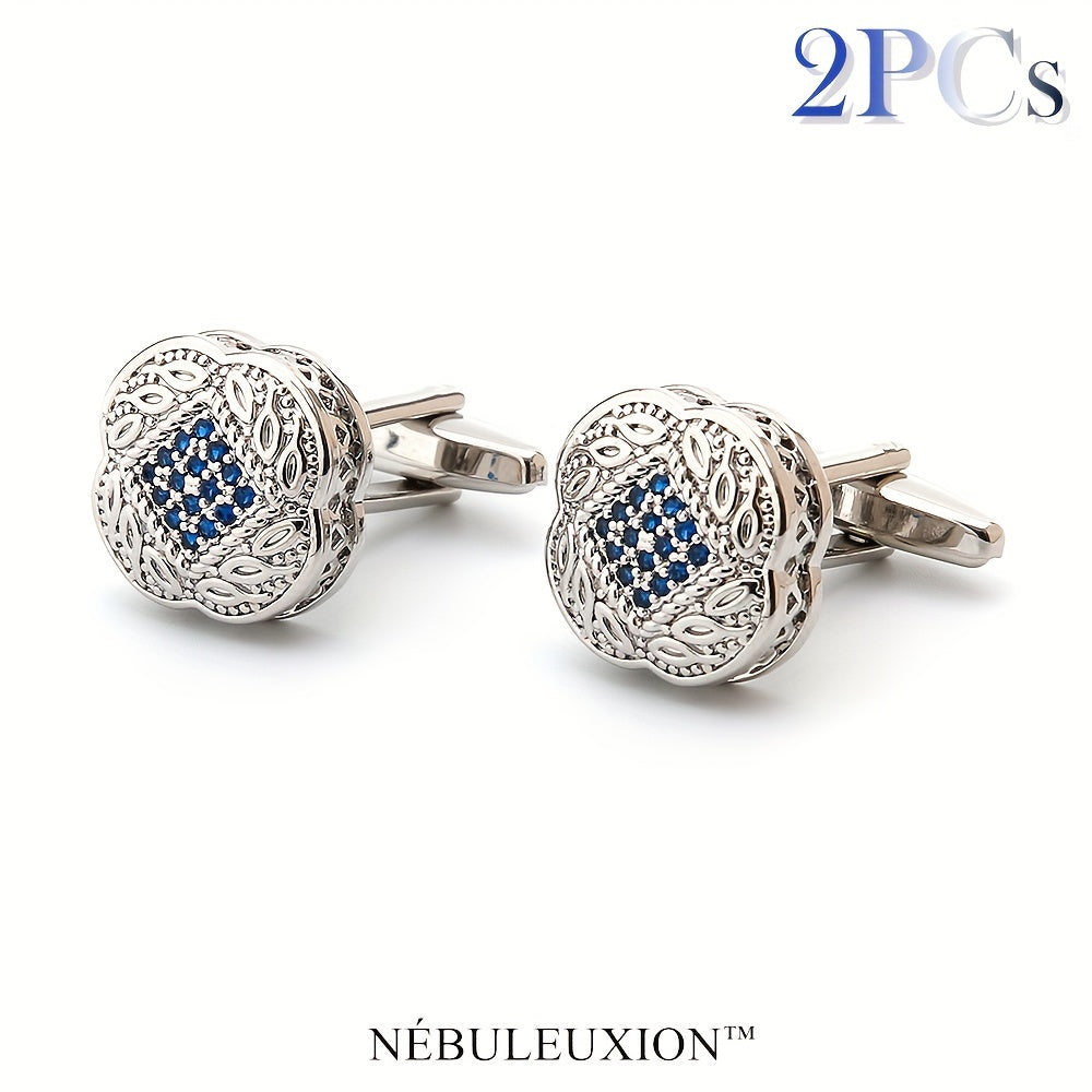 2 pezzi di gemelli per camicia, per matrimonio/banchetto/cerimonia/affari, il regalo migliore per gli uomini