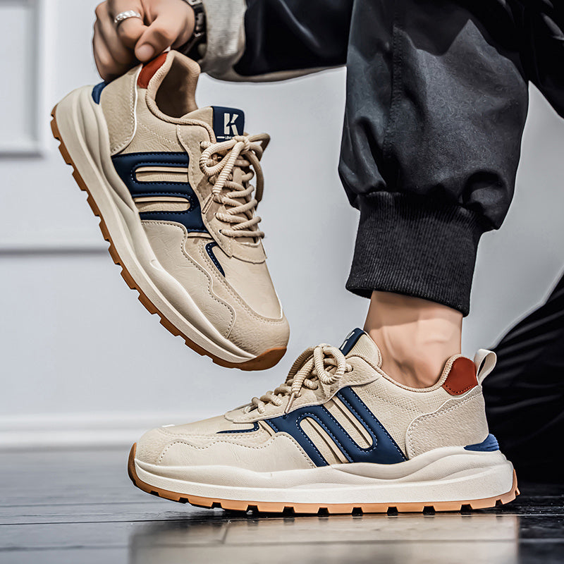 Scarpe Forrest Gump in Microfibra Autentica per Autunno e Inverno, Sneakers alla Moda con Aumento Altezza