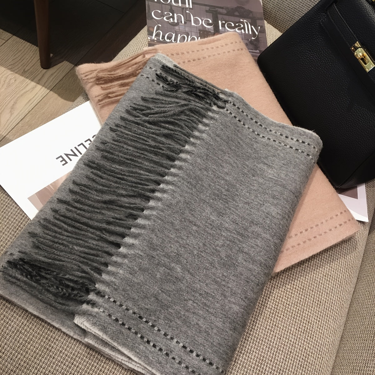 Sciarpa in Lana da Donna - Morbida e Calda per l'Inverno, Elegante Grigio/Nero/Marrone/Beige/Blu Navy/Carbone, Versatile Sciarpina & Scialle adatta a Outfit Casual o Formali, Accessorio Confortevole Quotidiano ed Occasionale Speciale – Facile Manutenzione