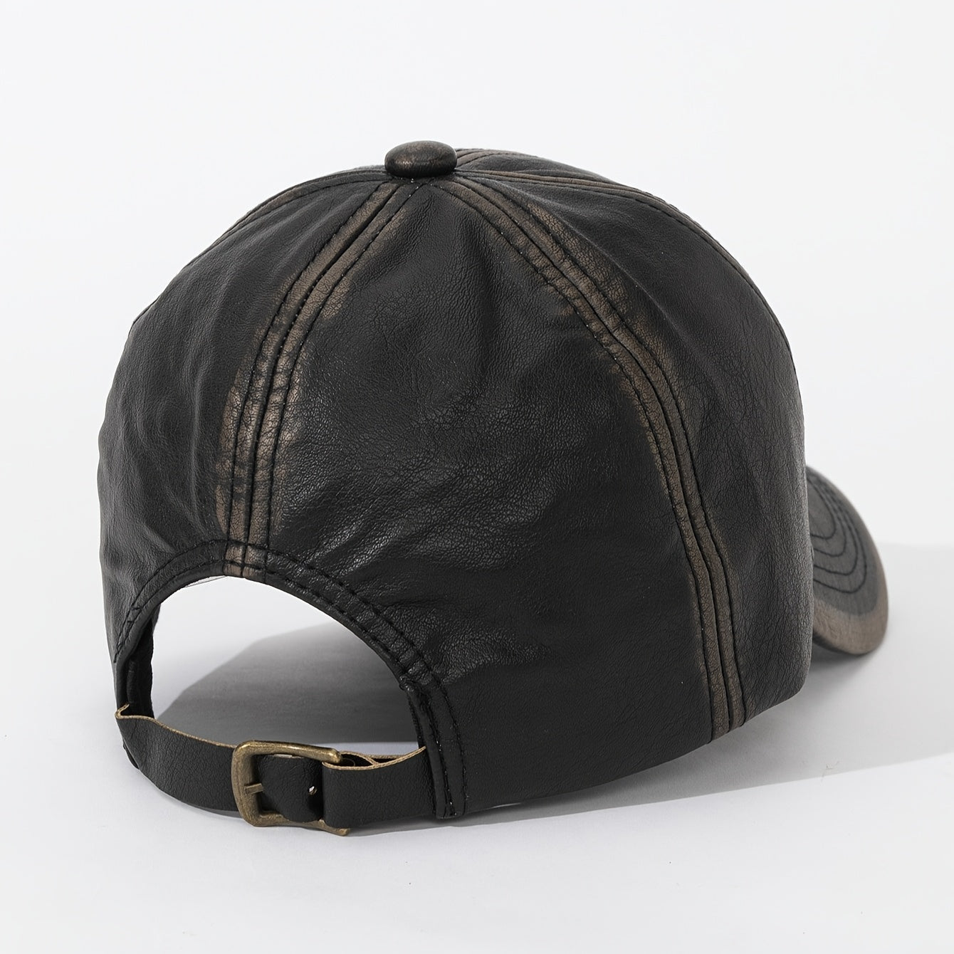 1pz/4pcs Cappello da Baseball in Pelle PU Lavata Vintage per Uomini e Donne - Regolabile, Alta Qualità per Golf ed Equitazione, Regalo per Festa del Papà/Madre, Cappellino Casual con Design a Sei Panel, Copricapo Resistente