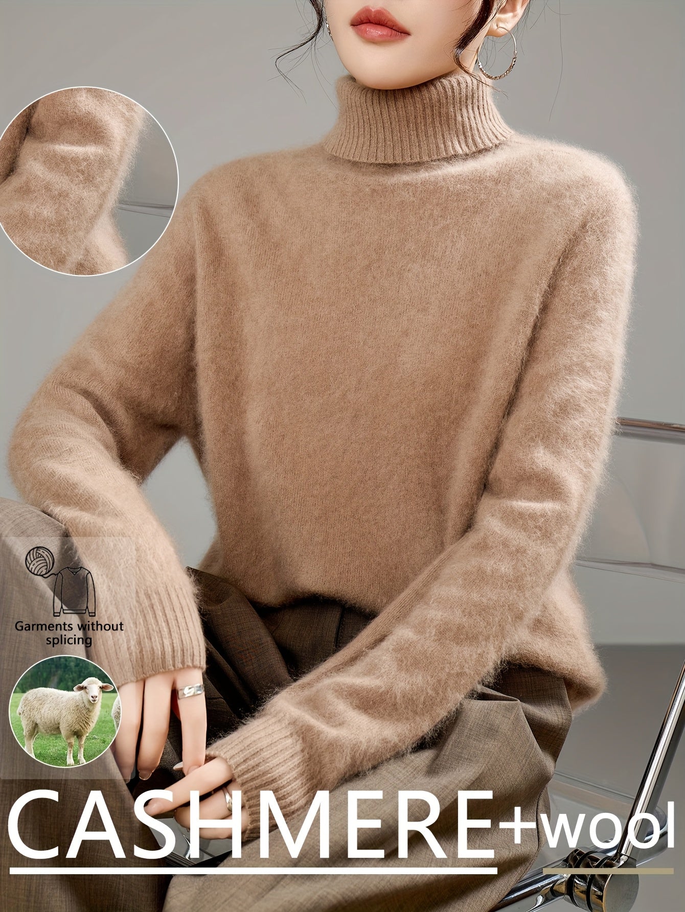 Novità Autunno e Inverno 2025: Nuovo Colletto Alto da Donna, + Lana, Sensazione di Morbida e Soffice, alla Moda, Versatile, Elegante, Spessa. Calda, Ultra-Morbida e Confortevole, Tocco Effetto Nuvola. Indispensabile per un Look Casual