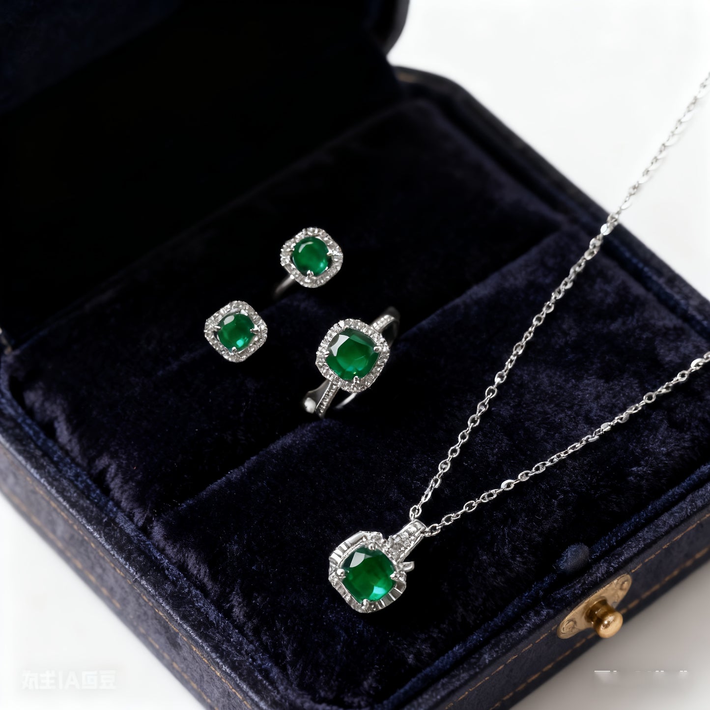 3pezzo Set di gioielli in argento placcato 925 con moissanite elegante per donne - Stile minimalista lussuoso con anello aperto, orecchini a clip, collana, perfetto per l'uso quotidiano e come regalo