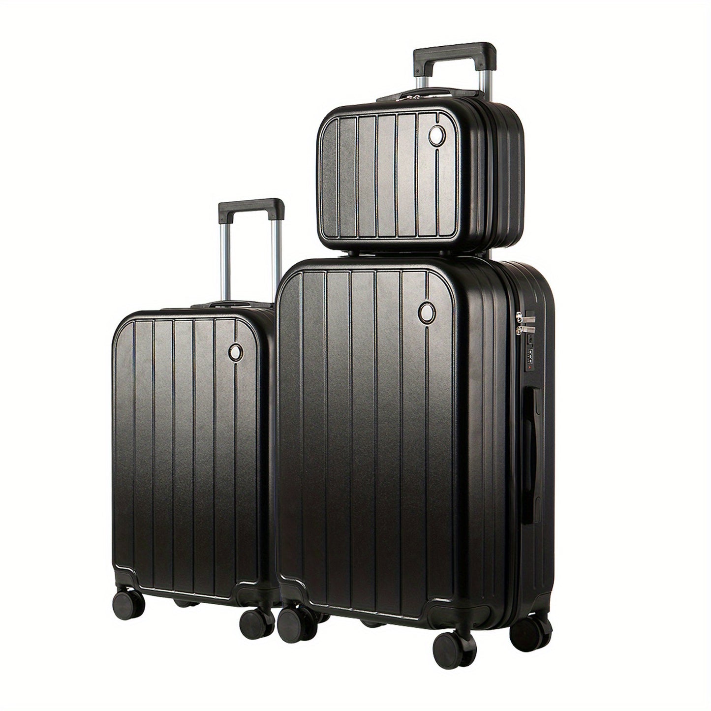 Valigia da Viaggio pz: Set di 3 Pezzi con Ruote Girevoli, Valigie Eleganti in Verde Pratico per Viaggi, Include Valigie Premium da 14/20/28 Pollici