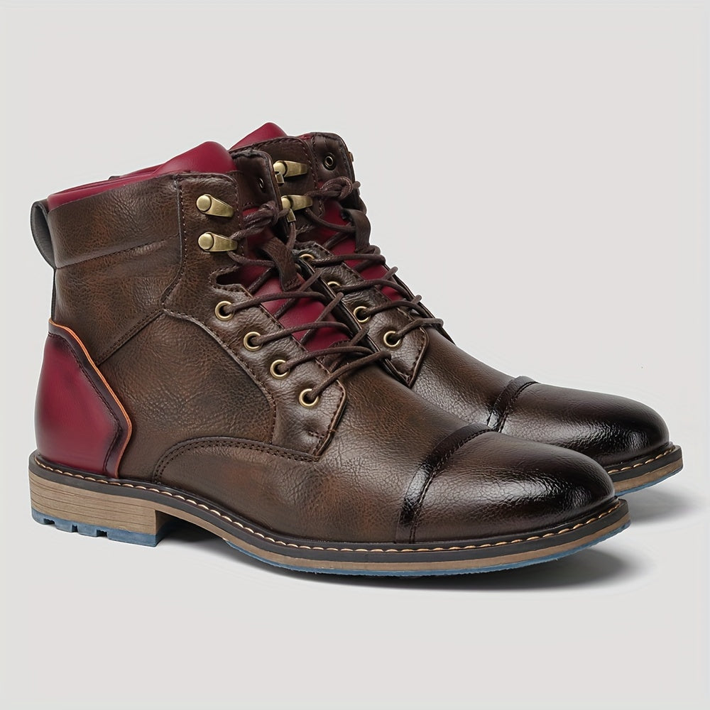 Stivaletti Oxford da uomo Stivaletti con punta a punta Scarpe eleganti da esterno per matrimoni in ufficio