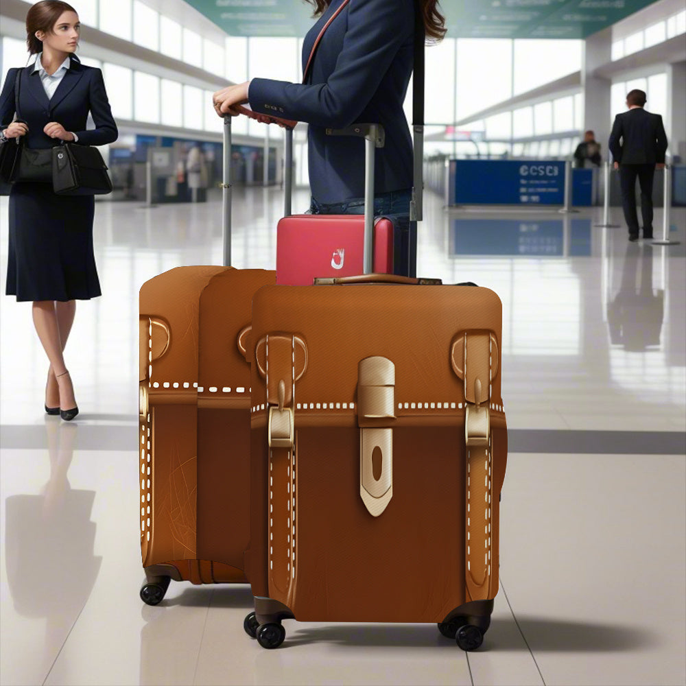 Una copertura per valigia da viaggio in stile vintage britannico con un design a motivi, perfetta per bagagli da viaggio, accessori da viaggio ed essenziale per le vacanze all'aperto, adatta per viaggi di lavoro e scenari di viaggio artistici. Si rivolge