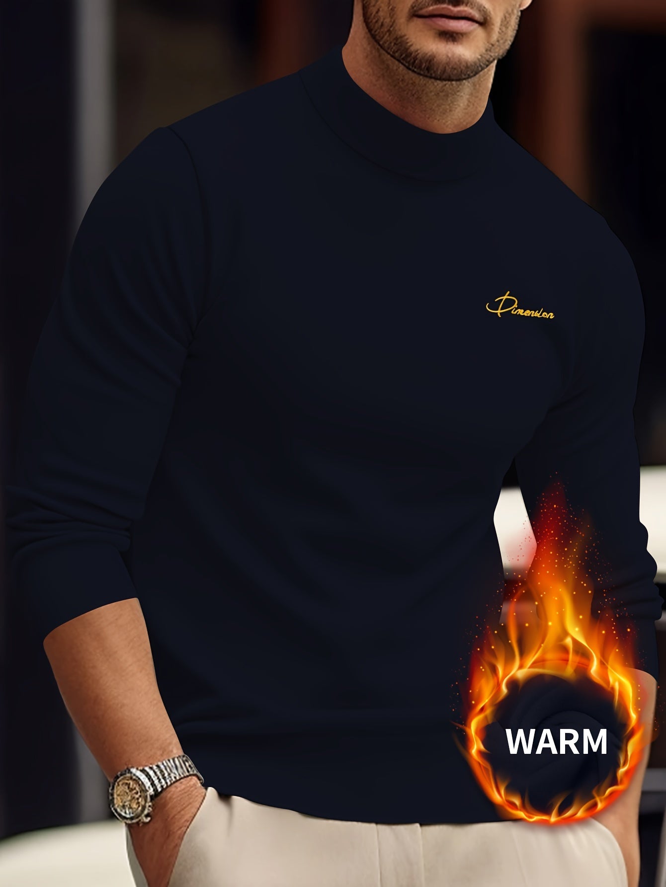 Z1012 Maglione Termico da Uomo a Maniche Lunghe con Scollo a Punta d'Arte - Maglia Invernale Calda e Resistente con Chiusura Frontale Intera con Zip, Collo Alto e Zip Integrale, Abbigliamento Lavabile in Lavatrice per Attività all'Aperto, Design con Zip F