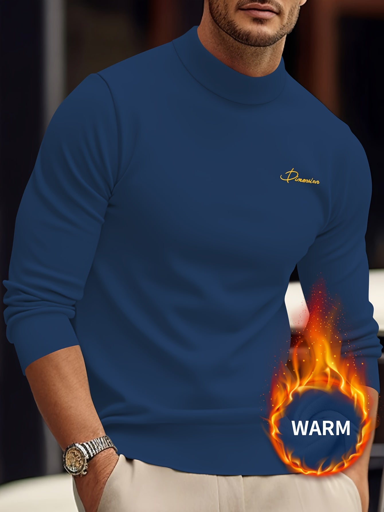 Z1012 Maglione Termico da Uomo a Maniche Lunghe con Scollo a Punta d'Arte - Maglia Invernale Calda e Resistente con Chiusura Frontale Intera con Zip, Collo Alto e Zip Integrale, Abbigliamento Lavabile in Lavatrice per Attività all'Aperto, Design con Zip F