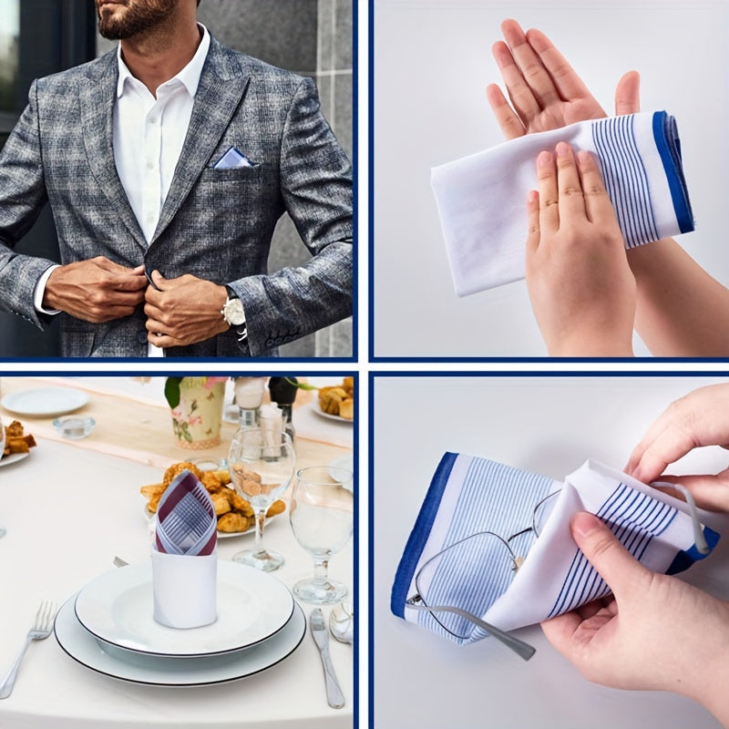12-Pack di eleganti fazzoletti bianchi - Morbidi, assorbenti e resistenti per matrimoni, eventi formali, uso quotidiano - Perfetti per donne e uomini - Confezione a prezzo basso per occasioni speciali e regali, accessori per matrimoni, stile sofisticato,