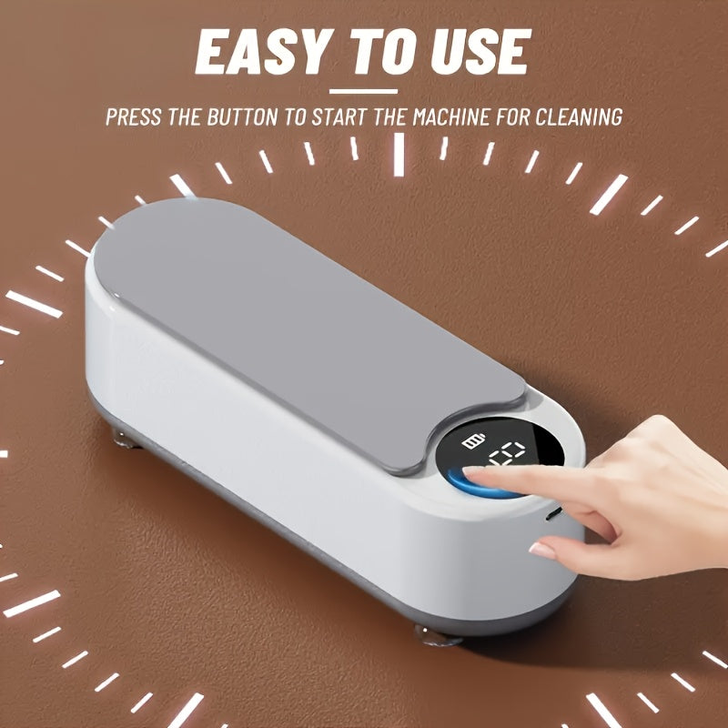 Pulizia completa e multifunzionale - macchina per pulizia con vibrazione ad alta frequenza, alimentazione USB ricaricabile portatile | Ideale per gioielli, occhiali, orologi, ecc. | Facile da usare in casa