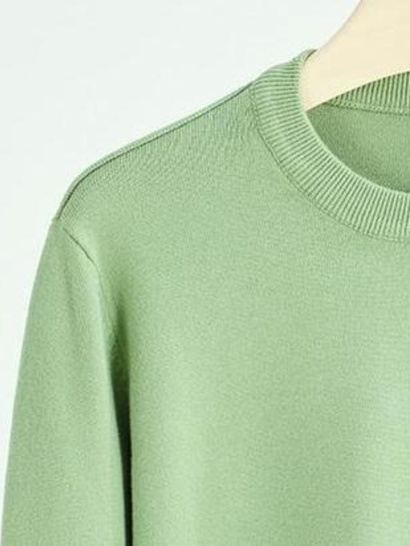 Maglione a maglia stretch slim fit per uomo - Pullover caldo slim fit per autunno e inverno, maglieria casual a collo tondo con coste, colore solido, 440 g/m², perfetto per il Ringraziamento