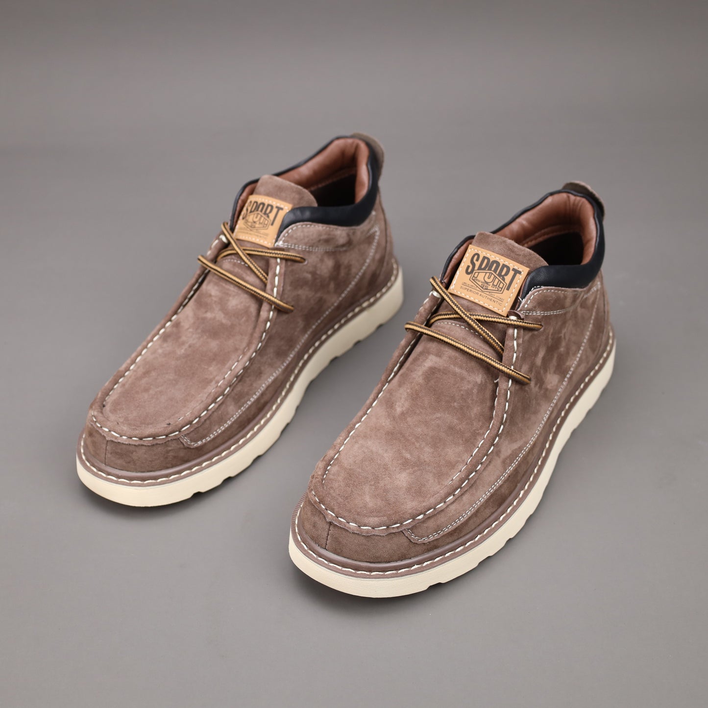 1Paio di Stivali Oxford Derby alla Moda da Uomo - Stivali Casual con Lacci e Seconda Pelle di Vero Pelle Sintetica, Fodera in Seta, Suola in Gomma per Tutte le Stagioni - Versatile per l'Abbigliamento Quotidiano, Feste e Stile Stradale