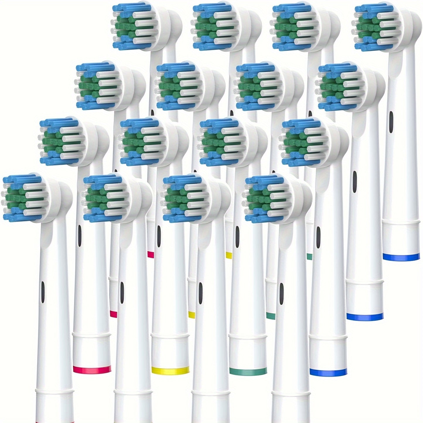 Per, Sostituzione di 16 Testine di Spazzolino Elettrico Professionale Oral B, per Oral-B 7000/Pro 1000/9600/5000/3000/8000 Adulto Bianco, 1 pezzo (16 Pack)
