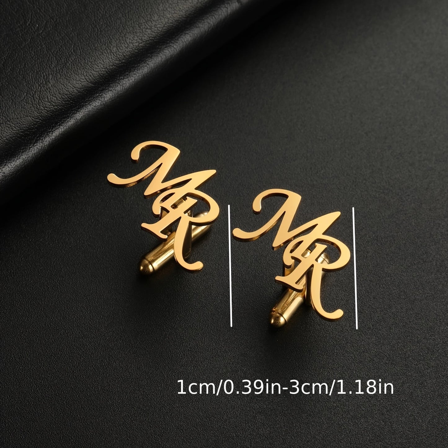 1 paio di fermagli da manica per uomo - Acciaio inossidabile 304 personalizzabile con iniziali "EB" - Elegante per abiti e camicie, regalo ideale per padre, marito, fidanzato, figlio, abbigliamento formale | Design elegante | Costruzione resistente, ferma