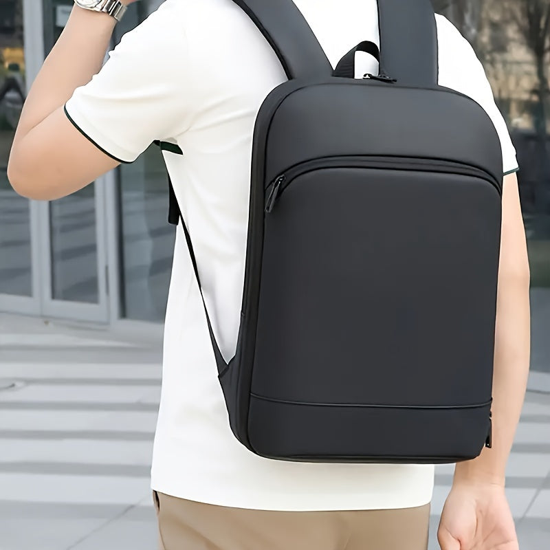 Zaino espandibile in stile business, similpelle, cerniera liscia resistente, borsa per laptop multi-pad, zaino casual, adatto per il pendolarismo quotidiano, viaggi di lavoro all'aperto, regalo ideale per le vacanze, opzioni nero, grigio scuro, grigio chi