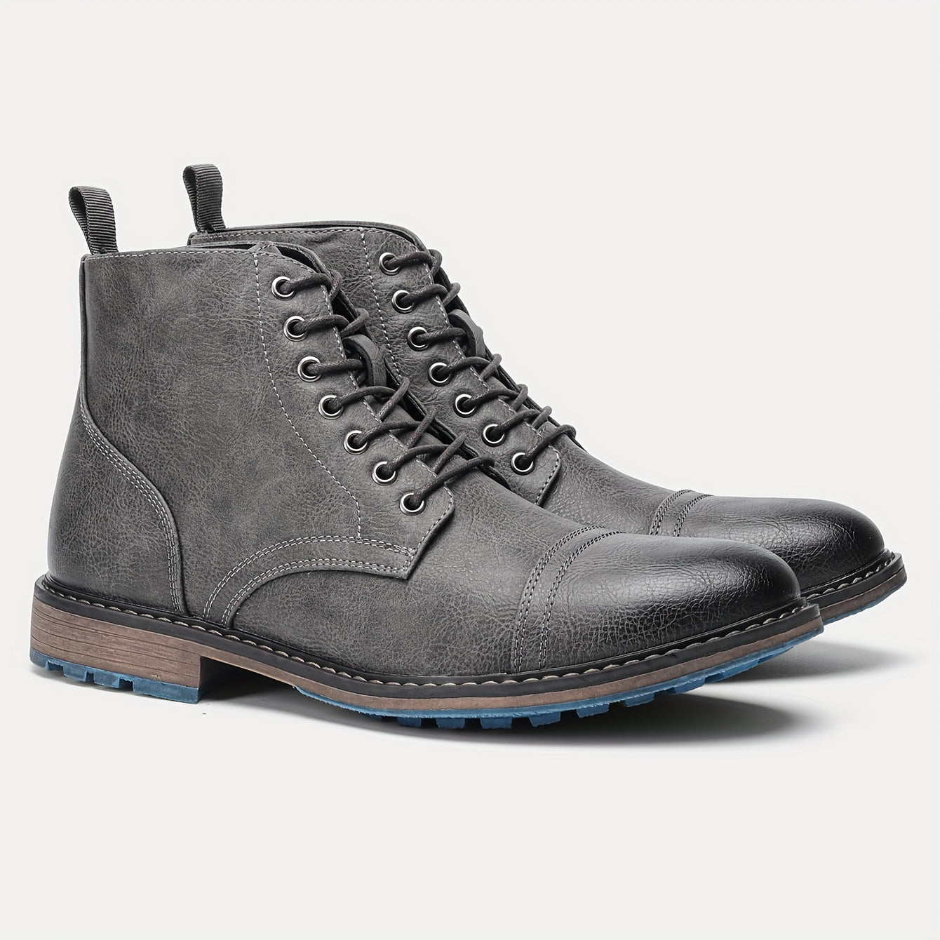 Stivaletti Oxford da uomo Stivaletti con punta a punta Scarpe eleganti da esterno per matrimoni in ufficio