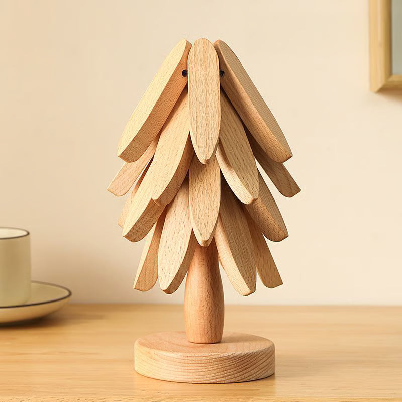 π² Houten kerstboom β hittebestendige onderzetters