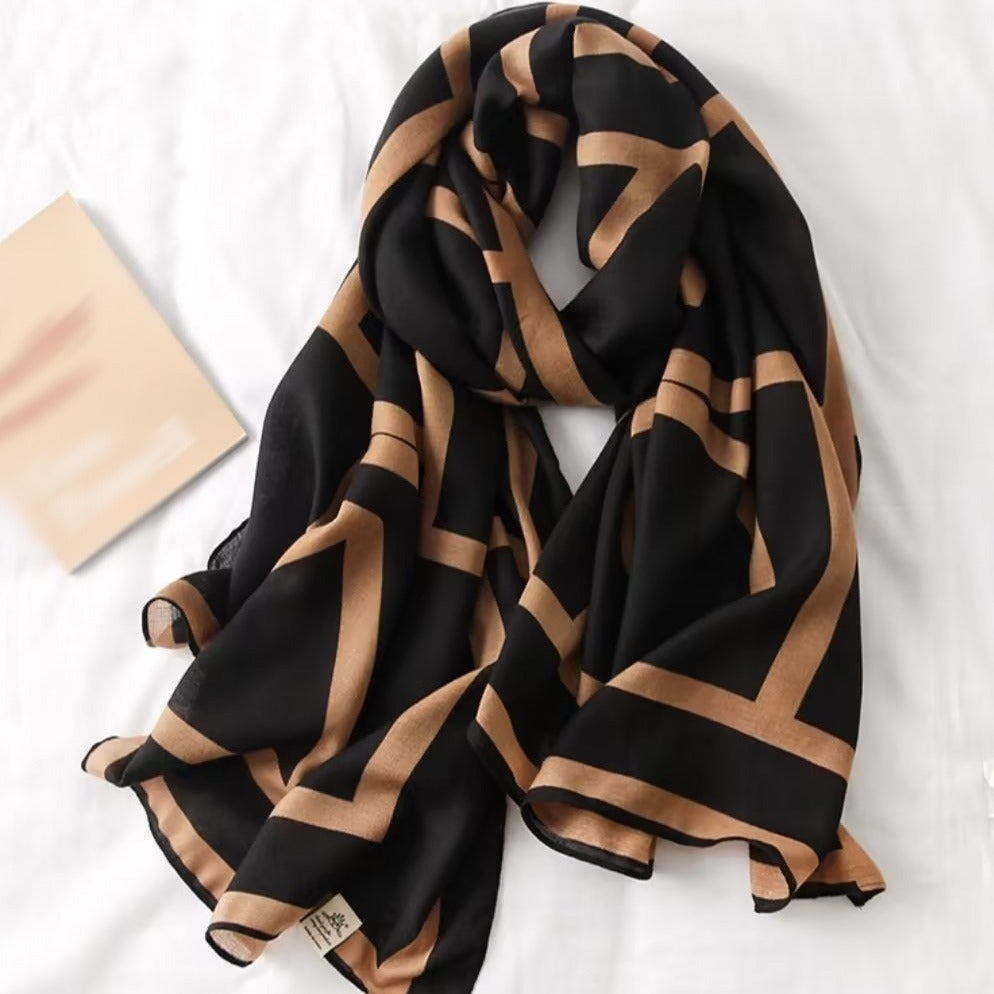 Sciarpa in seta d'imitazione per donne Sciarpa calda invernale Sciarpa scialle Foulard leggero Avvolgere