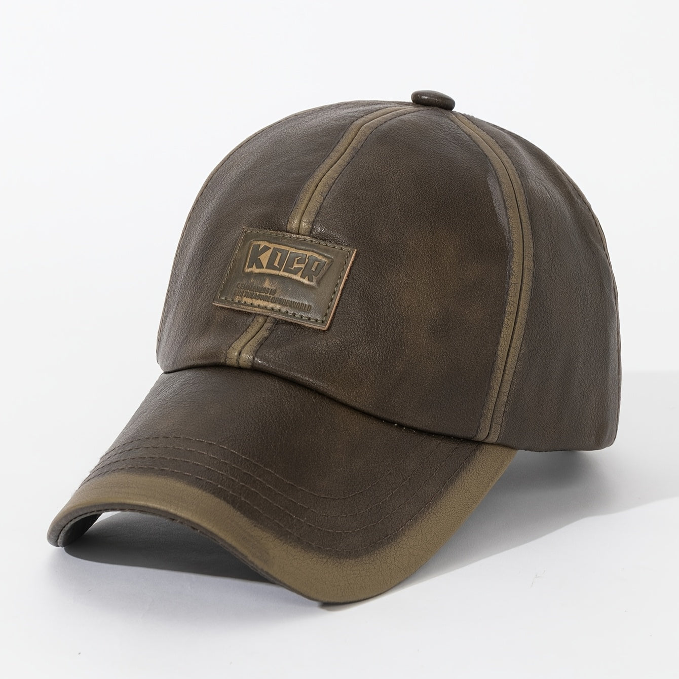 1pz/4pcs Cappello da Baseball in Pelle PU Lavata Vintage per Uomini e Donne - Regolabile, Alta Qualità per Golf ed Equitazione, Regalo per Festa del Papà/Madre, Cappellino Casual con Design a Sei Panel, Copricapo Resistente