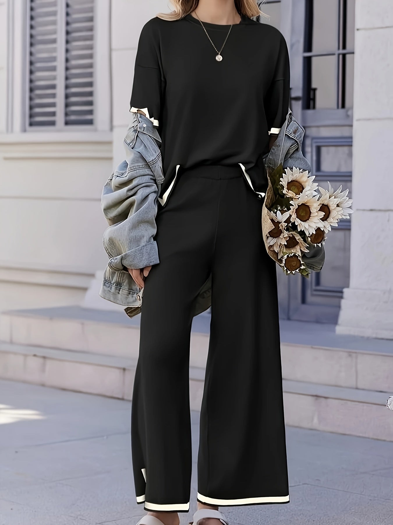 Set di magliette in tessuto morbido e ghiacciato in fibra per donna/camicia trasparente testurizzata/perfetta per l'abbigliamento da donna/abito estivo a due pezzi essenziale, bello e a buon prezzo
