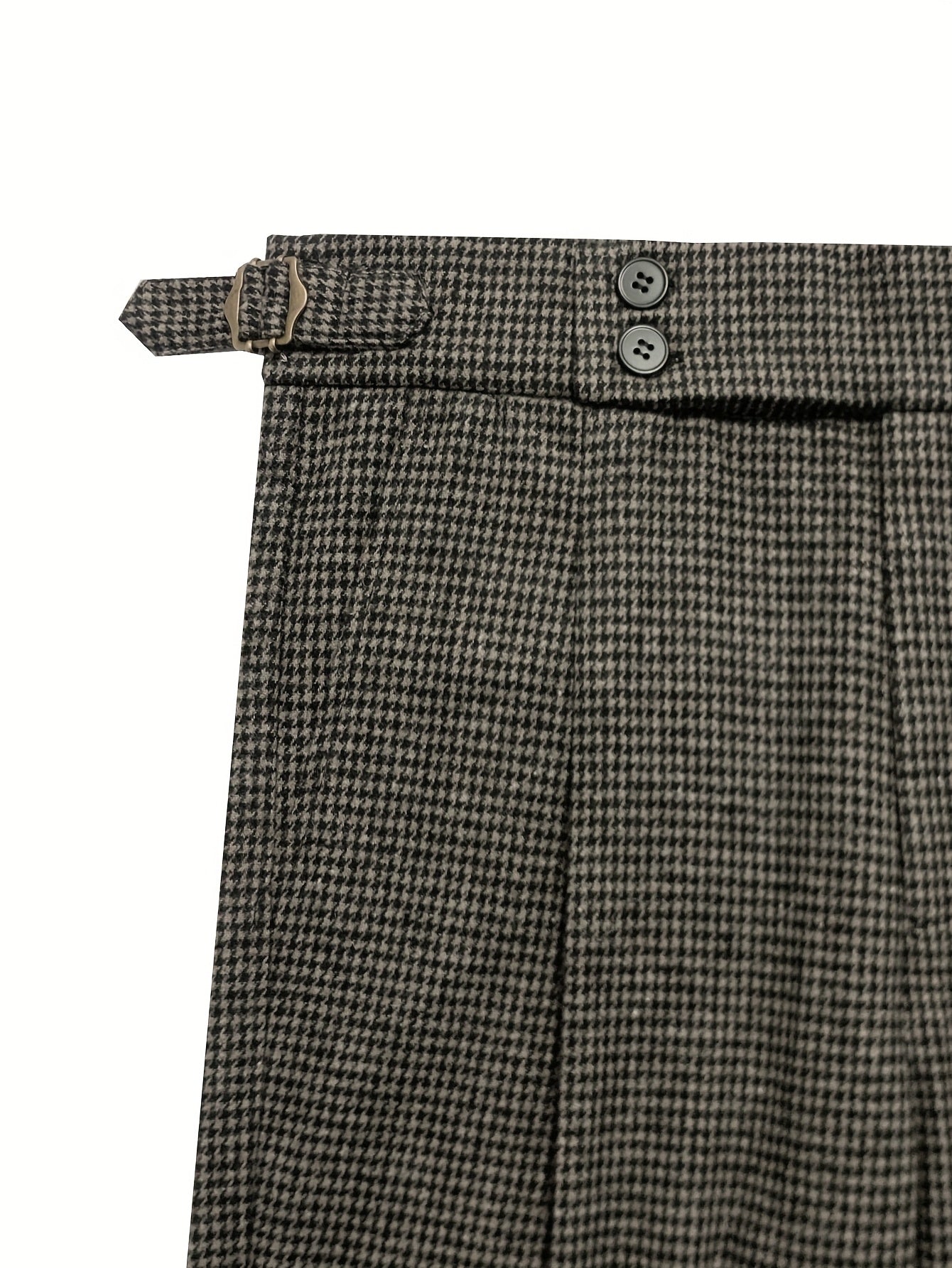 2025 Pantaloni da uomo a vita alta per autunno e inverno - Pantaloni formali da lavoro con chiusura a bottone, eleganti per ufficio e occasioni formali, tessuto non elasticizzato per un aderimento strutturato - Eventi formali, matrimoni, riunioni - Pantal