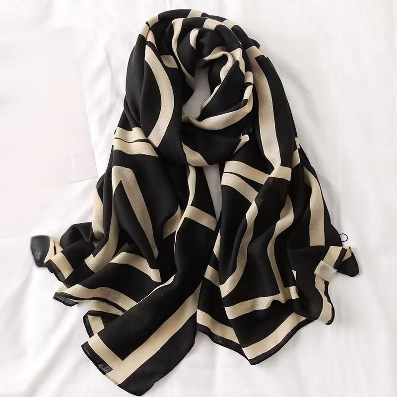 Sciarpa in seta d'imitazione per donne Sciarpa calda invernale Sciarpa scialle Foulard leggero Avvolgere