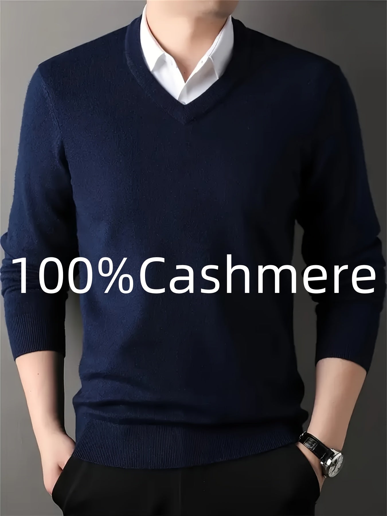 Maglione da uomo, casual e confortevole, adatto per strati di lavoro, tessuto morbido, molto caldo.