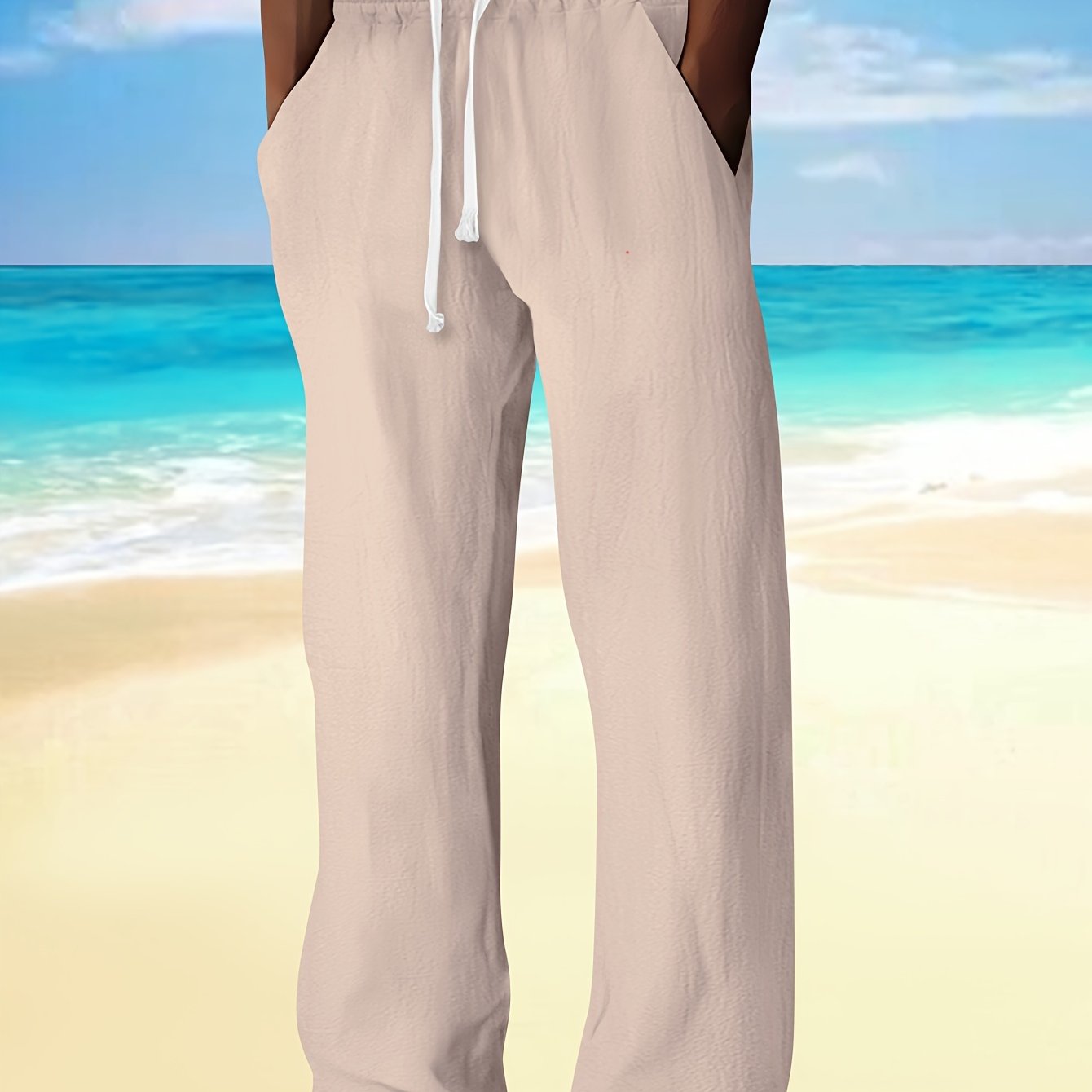 Uomo Pantaloni - Modelli a Gamba Dritta con Vita Regolabile, Senza Cintura per Look Casual e Semi-Formale - Leggeri e Traspiranti per Primavera/Autunno, Stile Rilassato, Costruzione Resistente