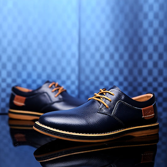 Scarpe Oxford/Brogue da Uomo in Vera Pelle - Tomaia in Pelle Pieno Fiore, Allacciatura con Lacci, Solette Imbottite e Suola in Gomma Antiscivolo - Marrone/Nero/Marrone Chiaro per Ufficio, Business e Casual (Uso Professionale e Quotidiano)