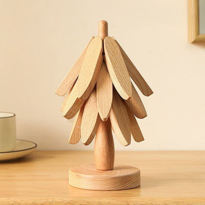 π² Houten kerstboom β hittebestendige onderzetters