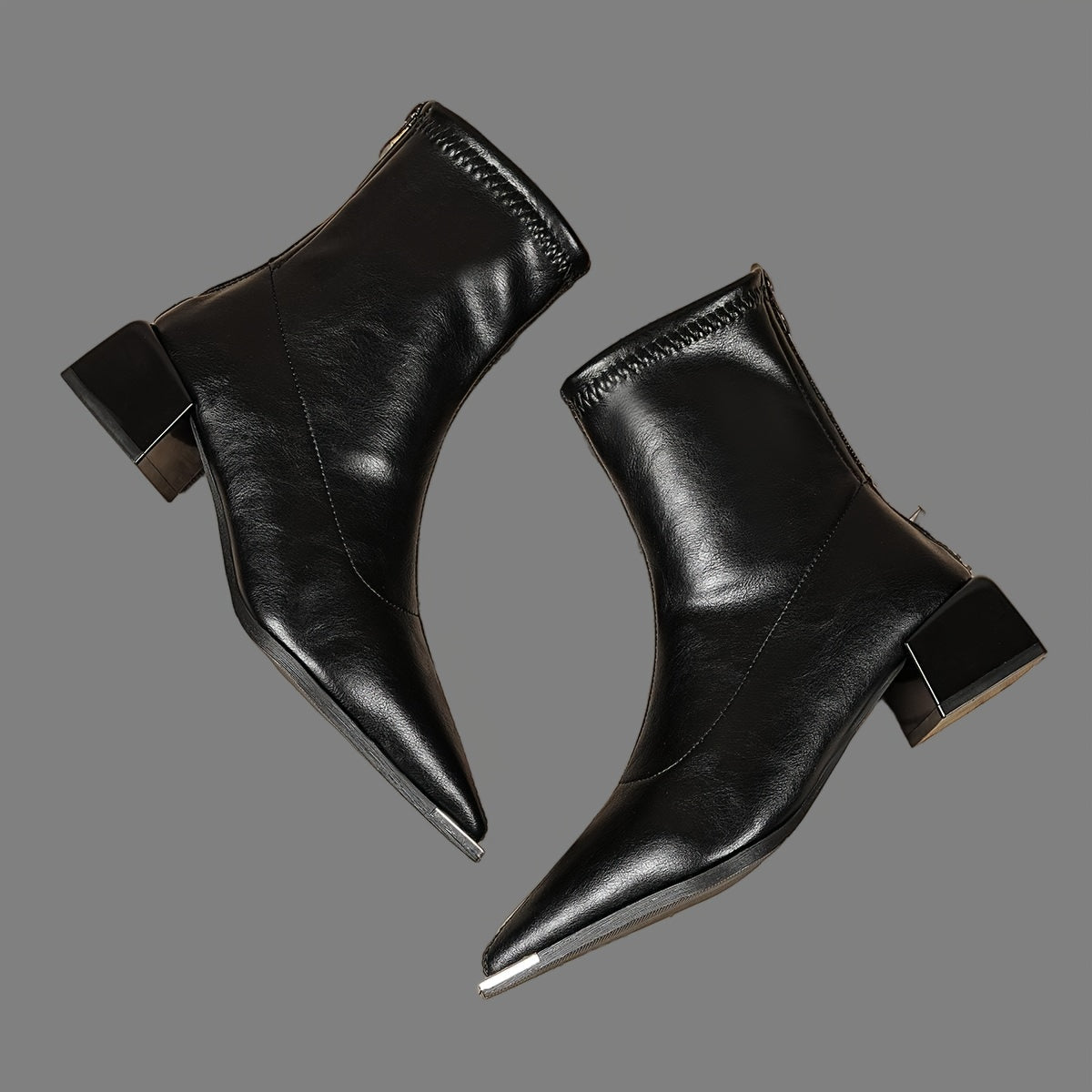 Women'S Neon Party Boots - Chunky Block Heel, Pointed Toe, Zipper Closure, Synthetic Cover - Sexy Nightclub, Party, Everyday Boots - Non-Slip Rubber Sole - Easy-Clean Women'S Footwear for Formal & Casual Outfits, Party Footwear, Sleek Boot Design, Durable